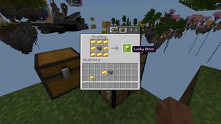 Screenshot of the Minecraft Bedrock Marketplace product Lucky Sky Block created by Fall Studios.