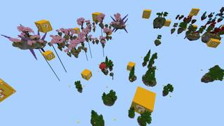Screenshot of the Minecraft Bedrock Marketplace product Lucky Sky Block created by Fall Studios.
