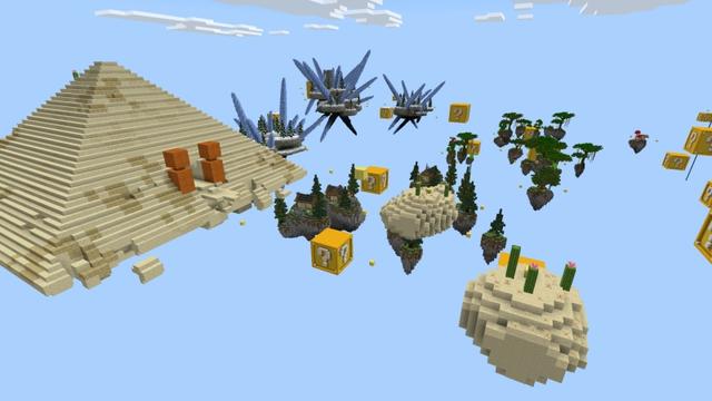 Screenshot of the Minecraft Bedrock Marketplace product Lucky Sky Block created by Fall Studios.