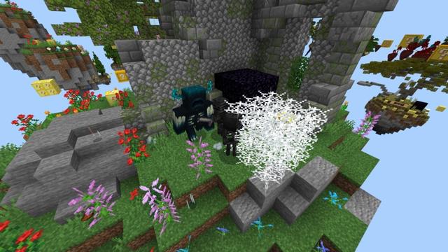 Screenshot of the Minecraft Bedrock Marketplace product Lucky Sky Block created by Fall Studios.