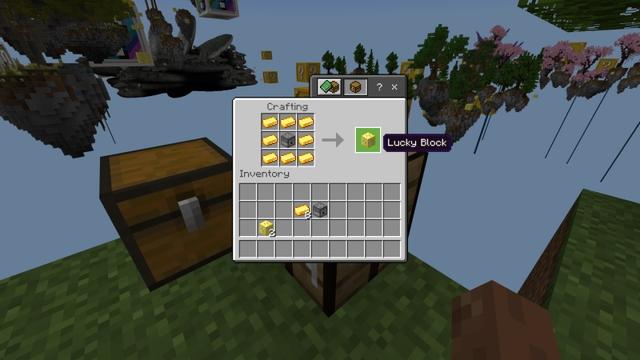 Screenshot of the Minecraft Bedrock Marketplace product Lucky Sky Block created by Fall Studios.