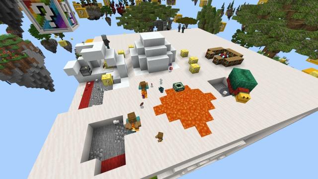 Screenshot of the Minecraft Bedrock Marketplace product Lucky Sky Block created by Fall Studios.