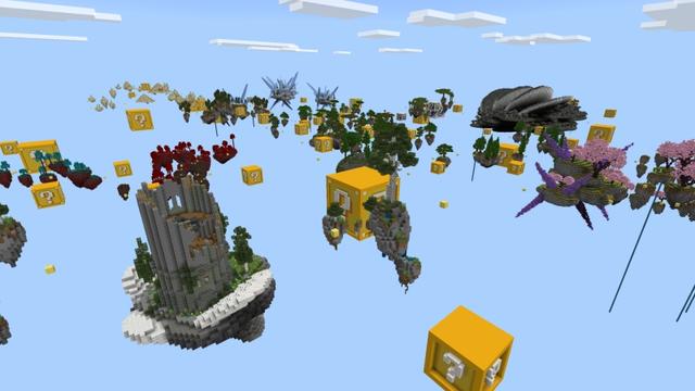 Screenshot of the Minecraft Bedrock Marketplace product Lucky Sky Block created by Fall Studios.