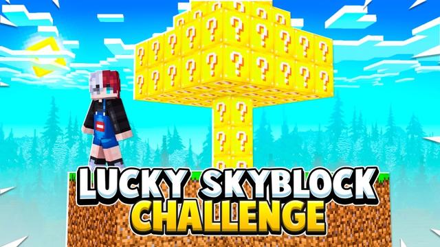 Thumbnail of the Minecraft Bedrock Marketplace product Lucky Skyblock Challenge created by Fall Studios.