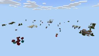 Screenshot of the Minecraft Bedrock Marketplace product Lucky Skyblock Upside Down created by Fall Studios.