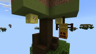 Screenshot of the Minecraft Bedrock Marketplace product Lucky Skyblock Upside Down created by Fall Studios.