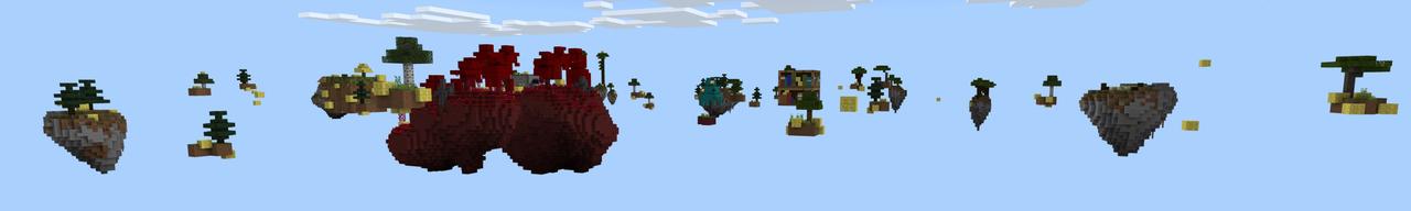 Panorama of the Minecraft Bedrock Marketplace product Lucky Skyblock created by Fall Studios.