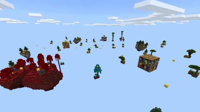 Screenshot of the Minecraft Bedrock Marketplace product Lucky Skyblock created by Fall Studios.