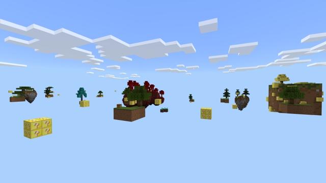 Screenshot of the Minecraft Bedrock Marketplace product Lucky Skyblock created by Fall Studios.
