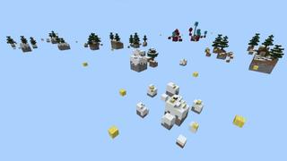 Screenshot of the Minecraft Bedrock Marketplace product Lucky Winter Skyblock created by Fall Studios.