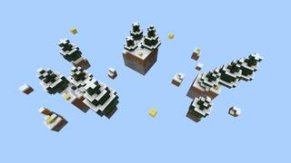 Screenshot of the Minecraft Bedrock Marketplace product Lucky Winter Skyblock created by Fall Studios.
