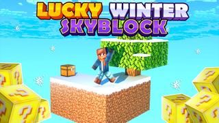Thumbnail of the Minecraft Bedrock Marketplace product Lucky Winter Skyblock created by Fall Studios.