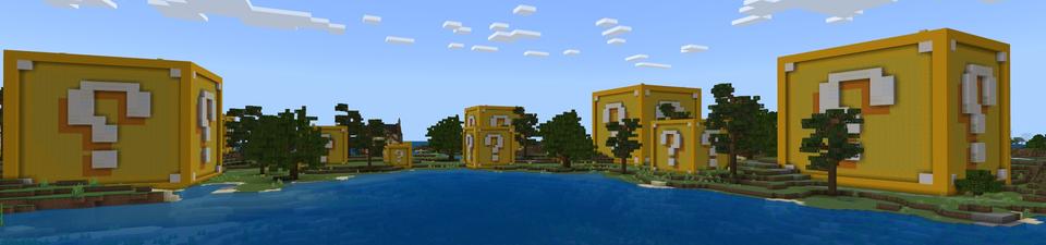 Panorama of the Minecraft Bedrock Marketplace product Lucky World created by Fall Studios.