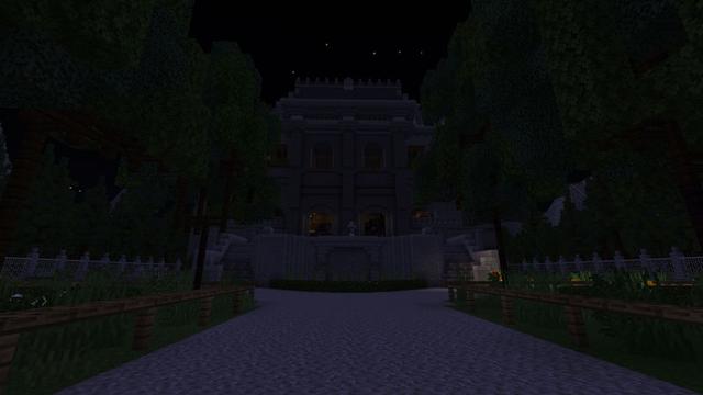 Screenshot of the Minecraft Bedrock Marketplace product Mansion of Horrors! created by Fall Studios.