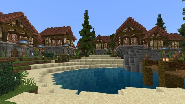 Screenshot of the Minecraft Bedrock Marketplace product Medieval Village created by Fall Studios.