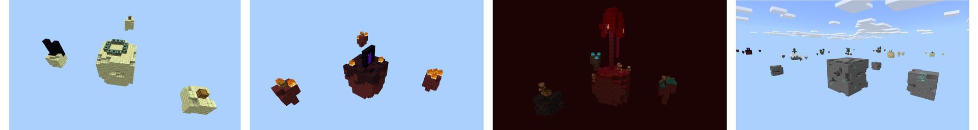 Panorama of the Minecraft Bedrock Marketplace product Mega Blocks Skyblock created by Fall Studios.