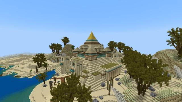 Screenshot of the Minecraft Bedrock Marketplace product Mega Desert Pyramid created by Fall Studios.