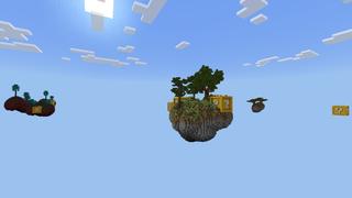 Screenshot of the Minecraft Bedrock Marketplace product Mega Lucky Block Skyblock created by Fall Studios.