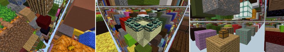 Panorama of the Minecraft Bedrock Marketplace product Mega Sky Grid created by Fall Studios.
