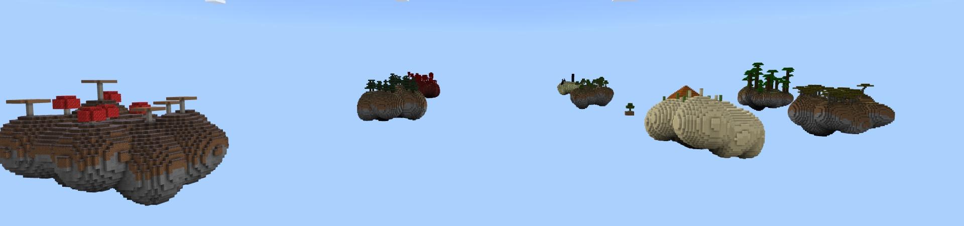 Panorama of the Minecraft Bedrock Marketplace product Mega Skyblock Challenge created by Fall Studios.