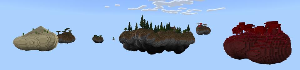 Panorama of the Minecraft Bedrock Marketplace product Mega Skyblock created by Fall Studios.