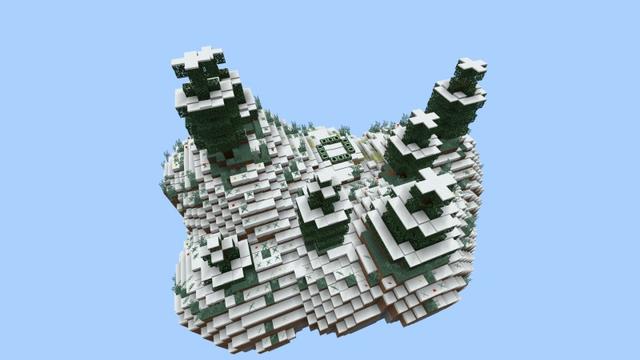 Screenshot of the Minecraft Bedrock Marketplace product Mega Winter Skyblock created by Fall Studios.