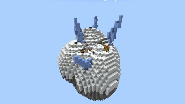 Screenshot of the Minecraft Bedrock Marketplace product Mega Winter Skyblock created by Fall Studios.
