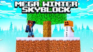 Thumbnail of the Minecraft Bedrock Marketplace product Mega Winter Skyblock created by Fall Studios.