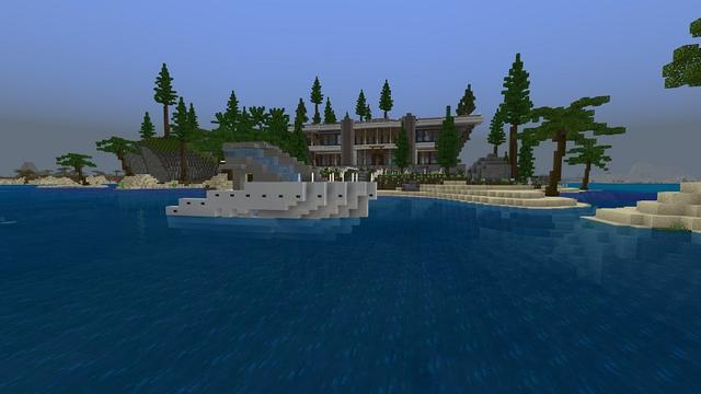Screenshot of the Minecraft Bedrock Marketplace product Millionaire Beach Mansion created by Fall Studios.