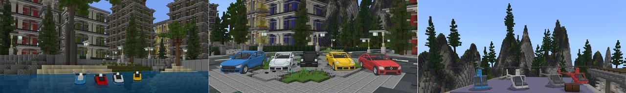 Panorama of the Minecraft Bedrock Marketplace product Millionaire City created by Fall Studios.