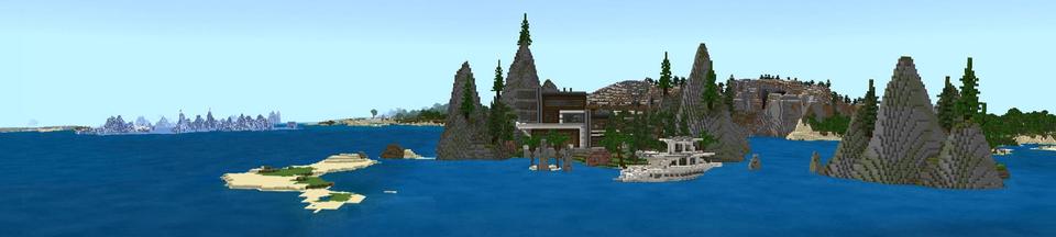 Panorama of the Minecraft Bedrock Marketplace product Millionaire Dream Mansion created by Fall Studios.