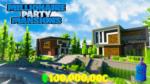 Thumbnail of the Minecraft Bedrock Marketplace product Millionaire Party Mansions created by Fall Studios.