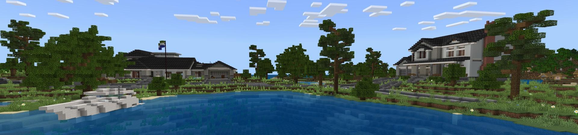 Panorama of the Minecraft Bedrock Marketplace product Millionaire Retreat created by Fall Studios.