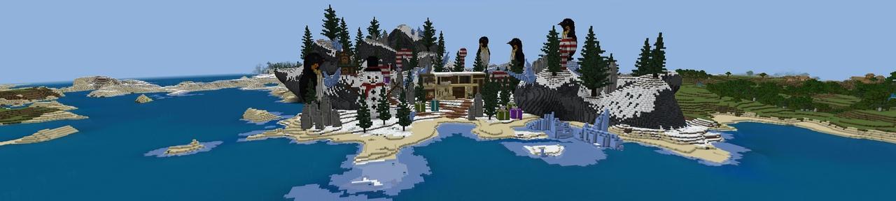 Panorama of the Minecraft Bedrock Marketplace product Millionaire Winter Mansion! created by Fall Studios.