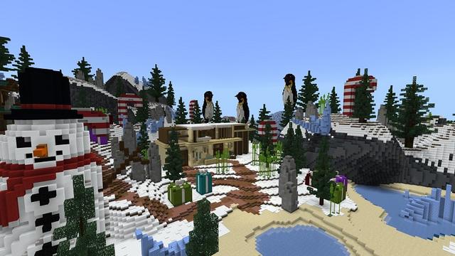 Screenshot of the Minecraft Bedrock Marketplace product Millionaire Winter Mansion! created by Fall Studios.