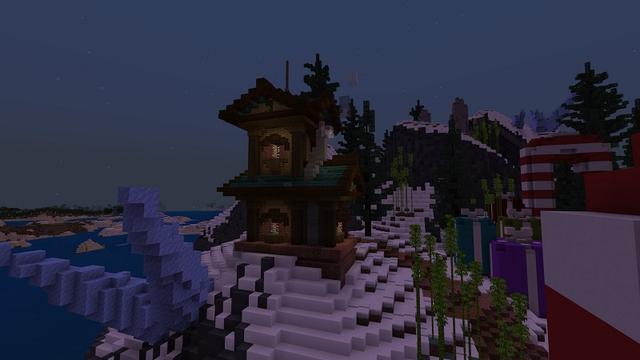 Screenshot of the Minecraft Bedrock Marketplace product Millionaire Winter Mansion! created by Fall Studios.