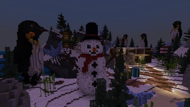 Screenshot of the Minecraft Bedrock Marketplace product Millionaire Winter Mansion! created by Fall Studios.