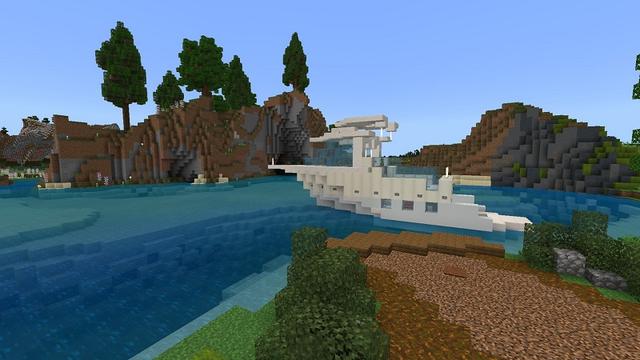 Screenshot of the Minecraft Bedrock Marketplace product Mountain Millionaire Mansion created by Fall Studios.