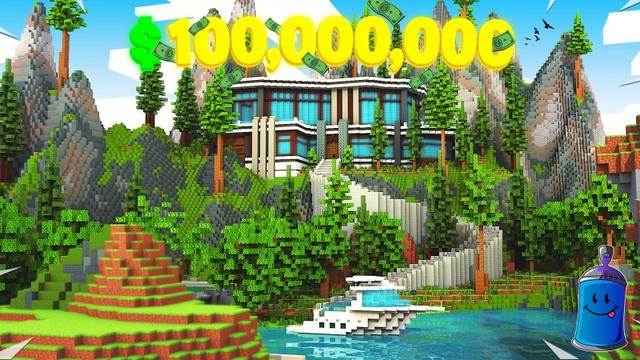 Thumbnail of the Minecraft Bedrock Marketplace product Mountain Millionaire Mansion created by Fall Studios.
