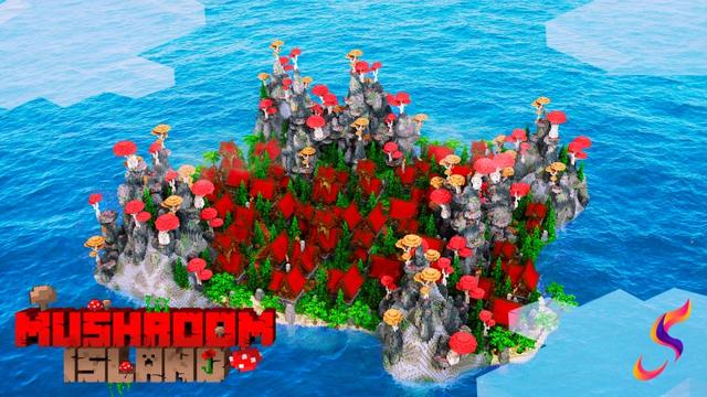 Thumbnail of the Minecraft Bedrock Marketplace product L'île aux champignons created by Fall Studios.