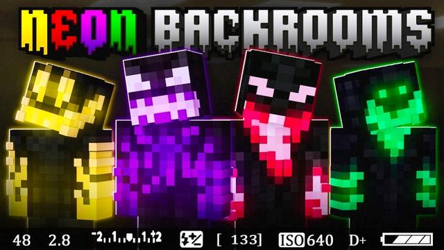 Thumbnail of the Minecraft Bedrock Marketplace product Neon Backrooms created by Fall Studios.