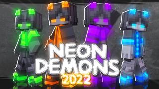 Thumbnail of the Minecraft Bedrock Marketplace product Neon Demons 2022 created by Fall Studios.