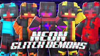 Thumbnail of the Minecraft Bedrock Marketplace product Neon Glitch Demons created by Fall Studios.