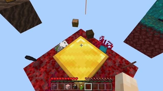 Screenshot of the Minecraft Bedrock Marketplace product Nether One Block created by Fall Studios.