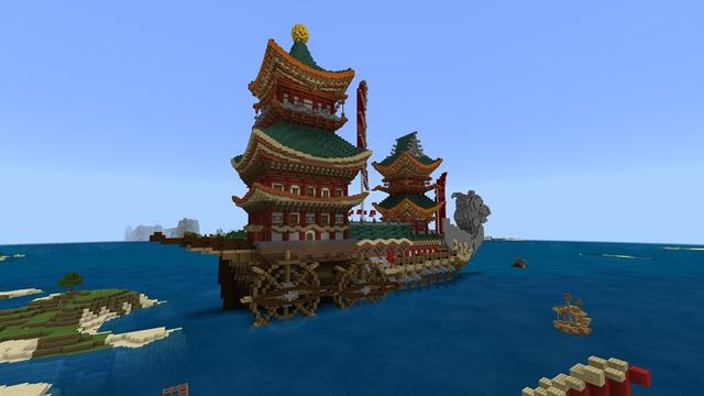 Screenshot of the Minecraft Bedrock Marketplace product Ninja City created by Fall Studios.
