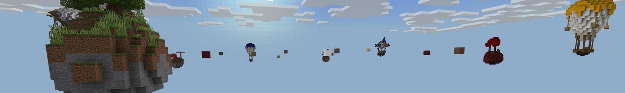 Panorama of the Minecraft Bedrock Marketplace product One Block !! created by Fall Studios.