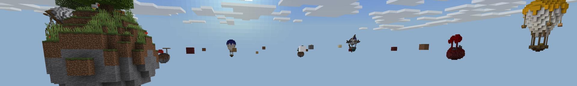 Panorama of the Minecraft Bedrock Marketplace product One Block !! created by Fall Studios.
