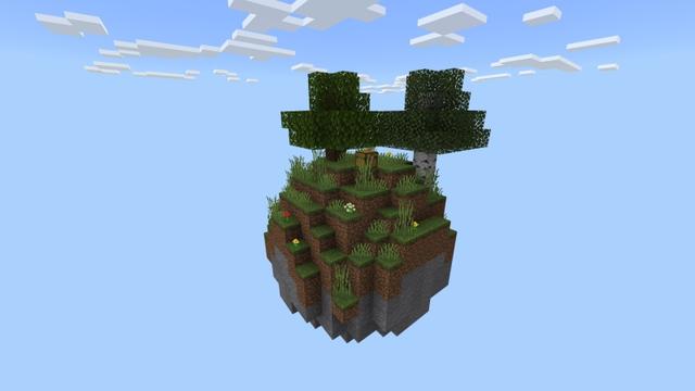 Screenshot of the Minecraft Bedrock Marketplace product One Block !! created by Fall Studios.