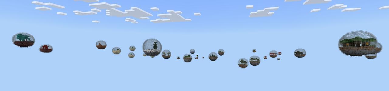 Panorama of the Minecraft Bedrock Marketplace product One Block Bubbles created by Fall Studios.