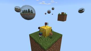 Screenshot of the Minecraft Bedrock Marketplace product One Block Bubbles created by Fall Studios.